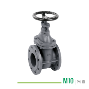 M10 - Saracinesca a corpo piatto a tenuta metallica, con baderna