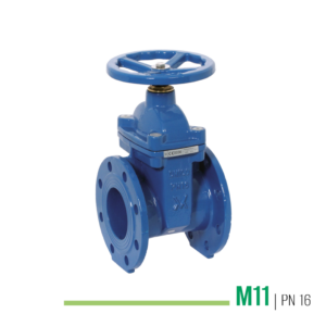 M11 - Saracinesca a corpo piatto a cuneo gommato