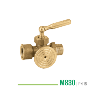 M830 - Rubinetto portamanometro con flangetta di controllo