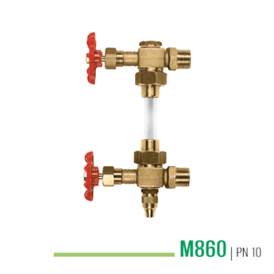 M860 - Indicatore di livello con valvole a spillo